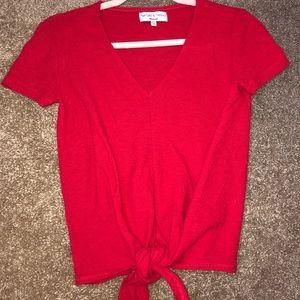 Madewell Red Tie Top